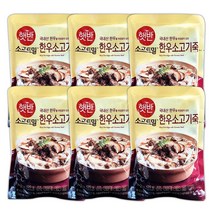 햇반 소프트밀 한우 소고기죽 420g x 6개