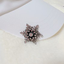 골프악세사리 골프볼마커 샤이니 눈꽃마크 골프마커, 블랙