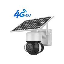U박스-5x 광학 줌 7x 전자 태양 PTZ 카메라 와이파이이 야외 4G Sim 카드 양방향 오디오 플러드 야간, 01 White 4G-EU_04  128G Card