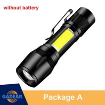초강력 LED후레쉬 낚시 캠핑용 등산 손전등 미니 led 작업등 휴대용 포켓 손전등 키, 패키지