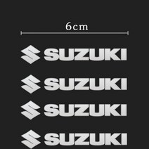 자동차용품 스즈키 그랜드 스위프트 짐니 비타라 발레노 SX4 알토용 자동차 윈도우 와이퍼 스티커 금속 엠블럼 장식 데칼 액세서리, Suzuki 6cm 4pcs