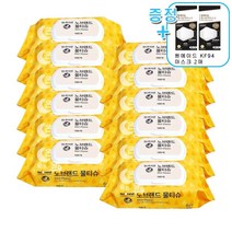 노브랜드 깨끗한 물티슈 100매 x 12팩 (캡형)