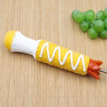 핫도그모형 음식 핫도그 치즈스틱 미니어처 카페 장식, 카키 21x5cm