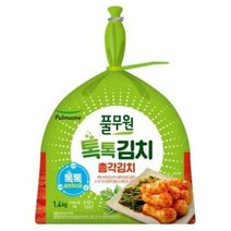 풀무원 가족 반찬 톡톡 총각김치 (1.4kg) 라면 칼국수 여행용 캠핑, 25세트