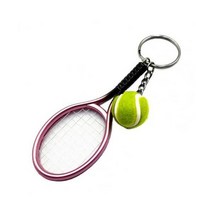 시뮬레이션 미니 테니스 라켓볼 키 체인 펜던트 가방 열쇠 고리 액세서리, 보라색