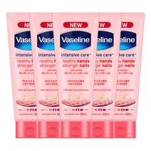 바세린 인텐시브 케어 헬씨 핸드 앤 스트롱거 네일크림, 60ml, 5개