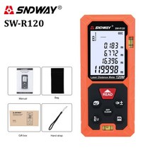 sndway 레이저 거리 측정기 50m 70m 100m 120m 거리 측정기 디지털 거리 측정기 trena 룰렛 눈금자 거리 측정 테이프, 협력사, sw-r120 120m