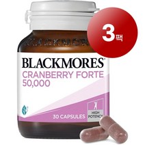 Blackmores 와와마켓 호주산 직송 Blackmores 블랙모어스 크랜베리 ​​포르테 50000mg 90정 여성 건강 관리 1팩, 3팩