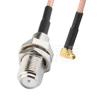 케이블 F 암-SMA SMB MCX MMCX 수 어댑터 피그 테일 RG316 확장 동축 점퍼, 08 F F to MMCX MRA_03 20CM