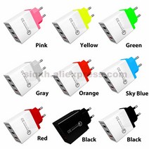 가성비 샤오미 호환 5A 고속 휴대폰 충전기 9 색 USB 3 QC 3.0 20 개, 01 Eu_02 Black