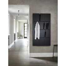 벽걸이형 옷걸이 다용도 모자 우드 엔틱 행거 대형, 4층/20개 (나무색) 121x33cm