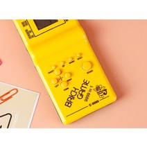 가정용 오락실 고전 문방구 레트로 옛날 게임기 휴대용 게임 플레이어 전자 게임 장난감, 노란색