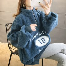 L.ONLINE SHOP메이리앤 07여성 쭈리 따듯 기모 후리스 반집업 후드티 후드집업 후드코트 힙합패션