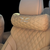 IOM 스포티지NQ5 신형 전용 2세대 더블 다이아몬드 차량용 퀼팅 목쿠션 헤드레스트 1EA, 브라운, 은