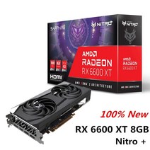 사파이어 RX 6600 8GB 그래픽 카드 GPU 비디오 PC Radeon 컴퓨터 게임용 GDDR6 AMD HDMI, 03 RX 6600 XT 8GB Nitro