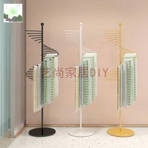 랙 진열대 벨트 스카프 진열 행거 옷걸이 후크 넥타이, 실버 높이 170cm(30타), 공식 표준배치