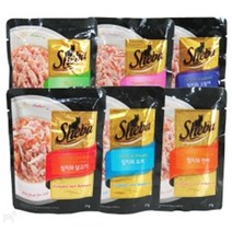 고양이 습식 사료 주식 4개 쉬바파우치 쉬바 쉬바캔, 참치와연어