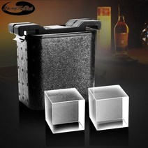 크리스탈 클리어 아이스 볼 메이커 아이스볼 프레스 구형 위스키 트레이 몰드 버블 프리 아이스 큐브 메이커 다이아몬드 해골 아이스 박스 몰드, 하나, B