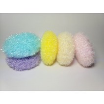 핸드메이드 2겹 아크릴 호빵수세미 파스텔세트, 화사한파스텔세트