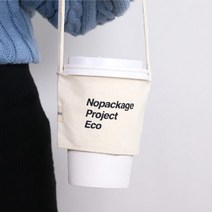 드링크백 컵홀더 카페 커피 테이크아웃 패브릭 홀더 슬리브 가방, 상세페이지 참조