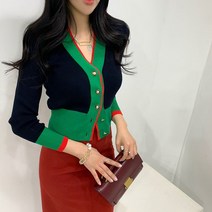 베이시코 / 배색Y 크리스 가디건