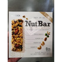 피코크 PEACOCK 너트바 트리플G 210g 현미 수수 완두콩 아몬드 피넛 캐슈넛 뉴트리션바 그래놀라, 2개