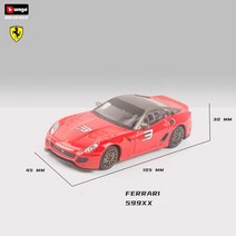 Bburago 143 페라리 488GTE 다이 캐스트 자동차 모델 합금 Laferrari F430 Itlalia 458 488 챌린지 250GTO F40 컬렉션 완구 선물, [06] 599XX