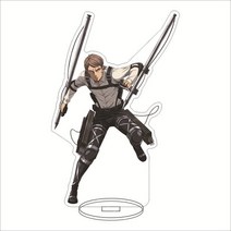 피규어케이스 피규어진열장 아크릴진열장 타이탄 아크릴 스탠드 모델 공격 Levi Mikasa Eren 애니메이션 피규어 Shingeki No Kyojin 데스크 장식 컬렉션 친구, [09] 9
