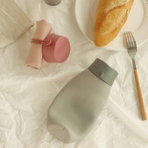 캠핑용 접이식 경량 실리콘 워터보틀 600ml 보온보냉, 색상, 핑크