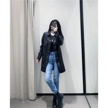 다한 여성 가죽 레더 셔츠 블라우스 자켓 기온별 옷차림