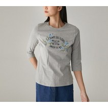 [올리비아로렌] 원포인트 라운드 티셔츠 VVBALXM3261 애플아울렛