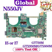 KEFU N550J ASUS N550JV N550JK N550JX G550J G550JK G550JX 노트북 마더 보드 i5 i7 4th GT750M GTX850M GTX950M, I5-4th Gen GT750M