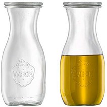 Weck 764 Juice Jar 2 Pack – Eco-friendly Weck Jars with Lids – 18oz - 1/2 Liter Weck Glass Jars – Ai, 1