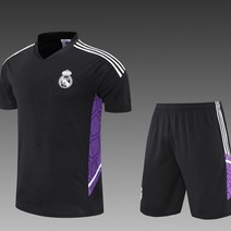 2022/23 레알마드리드 블랙2 트레이닝 킷 반팔 반바지 세트