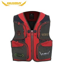 퀴마 JW-3321 투톤 민물 베스트 카키레드 /조끼