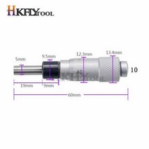 원형 0 13mm 범위 0 6.5mm 마이크로 미터 헤드 측정 측정 도구 회전 부드러운, NO.10 0-13mm