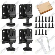 조절좌 까치발 높이조절볼트 가구 수평 고정 도어 좌, [블랙]8cm너트