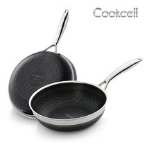 쿡셀 블랙큐브 궁중팬 (더블코팅) / 스텐 웍팬, 26cm, 1개