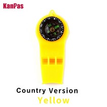 Kan a urvival Whi tle om a 야외 활동 다이빙 트레킹 사냥 구조 생명을 구하는 돋보기 빛나는 디자인, 04 country yellow