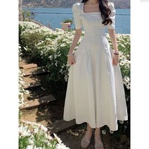 VSYOY 고급스러운 퍼프소매 원피스
