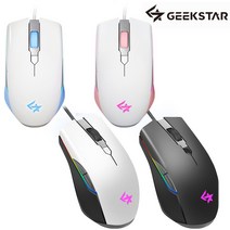 세컨드찬스 긱스타 GM900 3325 게이밍 마우스 게임용 유선 PC방 피씨방 게임방, #긱스타 GM900 3325 게이밍 마우스#, 화이트