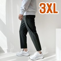 피노치 남성 9부 밴딩 스판 와이드 팬츠 바지 3XL 빅사이즈