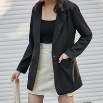 베이직 린넨 자켓 여성 데일리 심플 하프