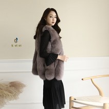 모비퍼 MBG701(3컬러) 폭스조끼 폭스코트 모피코트 조끼 모피싸게파는곳