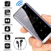 블루투스 MP3 플레이어 HIFI 스포츠 음악 스피커 터치 키 내장 8 기가 바이트 16 기가 바이트 32G 64G 라디오 FM 녹음 미니 휴대용 워크맨, 32GB Bluetooth