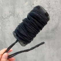 페어핀만들기 여성 우아한 버드 쉬폰 꽃 번 메이커 마루코 헤어 스타일 긴 도구 만들기 달콤한 헤어 브레이드 로프 헤어 밴드 한국어 액세서리