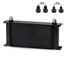 미션쿨러 라디에이터 19 열 유니버설 영국 유형 알루미늄 엔진 전송 오일 쿨러 10AN 여성 8AN 6AN 남성 피, 07 an6 an8 fitting, 07 an6 an8 fitting, 07 an6 an8 fitting