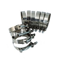 2PCS 304 스테인레스 스틸 T-볼트 터보 실리콘 호스 클램프 SILCONET 볼트 클램프 T 호스 파이프 클램프, 98-106mm 2pcs_7, 07 98-106mm 2pcs