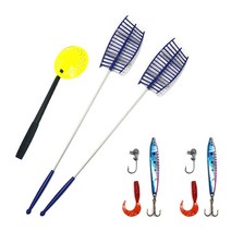 송어 산천어채비2+견지낚시대2+얼음뜰채1 2인세트 얼음낚시대세트, 송어채비2+견지대2+뜰채1_2인세트