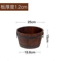 원목 우드 화분 방부목 홈가드닝 텃밭상자 플랜트 플랜터 박스 베란다 옥상 정원 원형 특대형, J